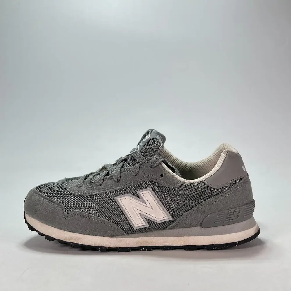 New Balance 515 Grey Suede Lace Up Casual Sneakers Shoes PC515GRY Youth Size 2